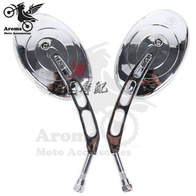 Planet Gates high quality motorbike rearview mirror for Harley Davidson mirorrs chrome motorcycle mirror ellipse moto rear view mirror parts
