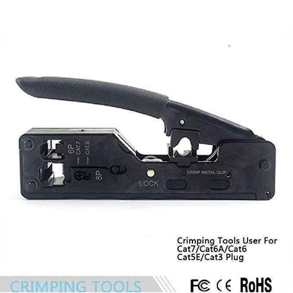 Planet Gates High Quality Network Telecom Crimping Tool For RJ45 RJ11 Cat7 Cat6A Cat5 Modular Plugs Metal Plier Crimper Combo Kit