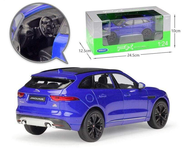 Planet Gates High Simulation WELLY Diecast Model Car 1:24 Scale Car Toy JAGUAR F-Pace SUV Metal Alloy Toy Car For Children Gift Collection