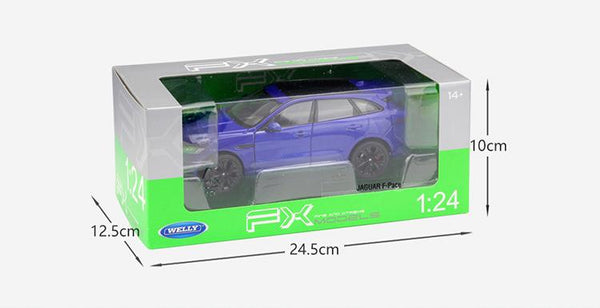 Planet Gates High Simulation WELLY Diecast Model Car 1:24 Scale Car Toy JAGUAR F-Pace SUV Metal Alloy Toy Car For Children Gift Collection