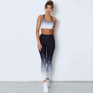 Planet Gates High Waist Women Leggings Elasticity Leggins Women Pants Vest Legging Breathable Slim Legging Sets Women's Bra Clothing