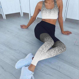 Planet Gates High Waist Women Leggings Elasticity Leggins Women Pants Vest Legging Breathable Slim Legging Sets Women's Bra Clothing