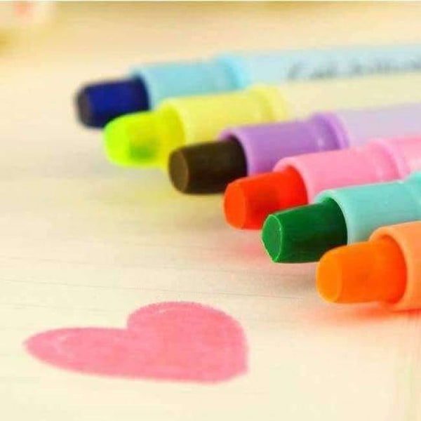 Planet Gates Highlighter pen lot yellow blue fluorescent paint Office School Supplies Pens Pencils Writing Supplies Markers Highlighters