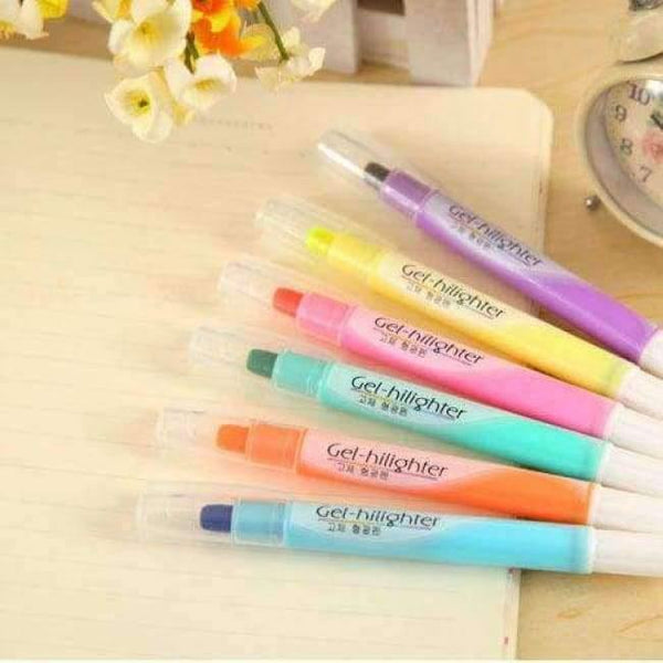 Planet Gates Highlighter pen lot yellow blue fluorescent paint Office School Supplies Pens Pencils Writing Supplies Markers Highlighters