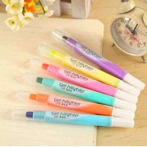Planet Gates Highlighter pen lot yellow blue fluorescent paint Office School Supplies Pens Pencils Writing Supplies Markers Highlighters