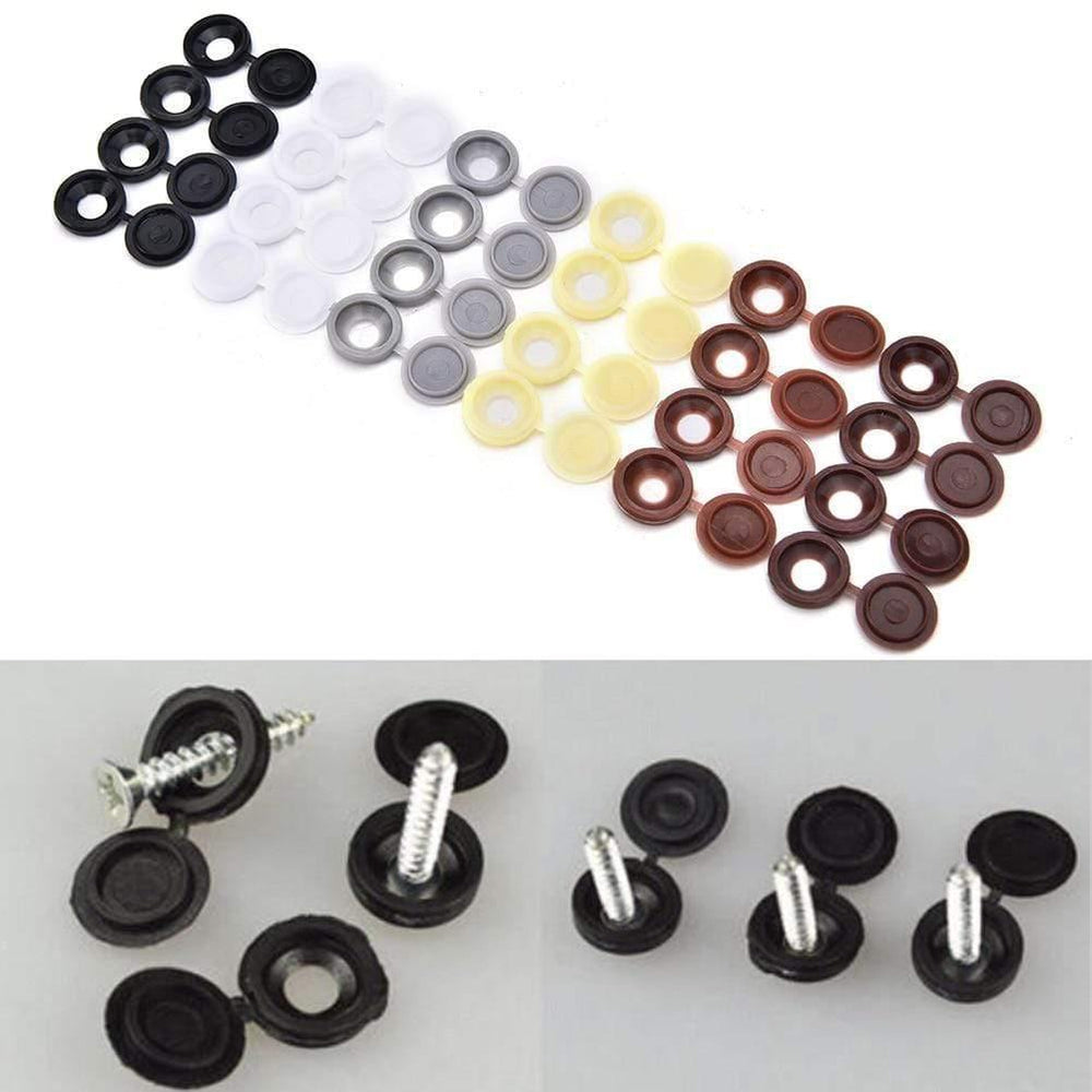 Hinged Plastic Screw Cover Cap Fold Snap Caps For Car Home Furniture Decor 6 Colors 10pcs/lot