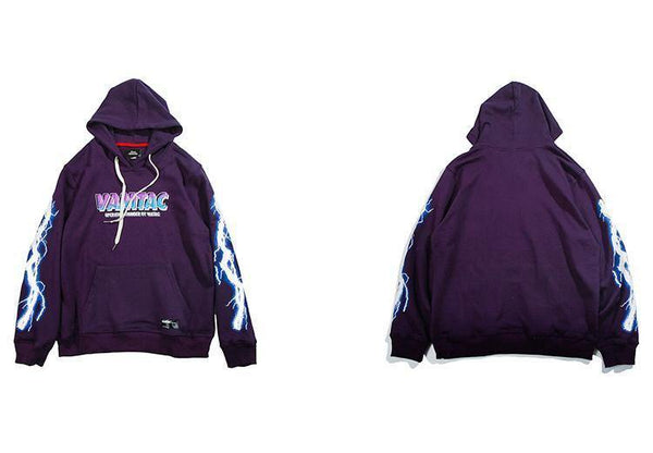 Planet Gates Hip Hop Men Hoodie Sweatshirt Cool Lightning 3D Print Harajuku Hoodie Streetwear Casual Black