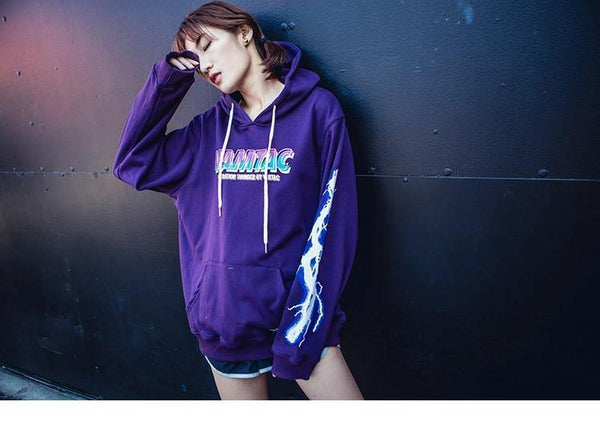 Planet Gates Hip Hop Men Hoodie Sweatshirt Cool Lightning 3D Print Harajuku Hoodie Streetwear Casual Black