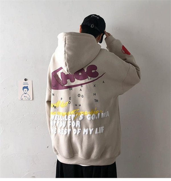 Planet Gates Hip Hop Streetwear Men's sweatshirt Casual Loose Oversize Hoodies Men Fashion Personality Printed Hoodie