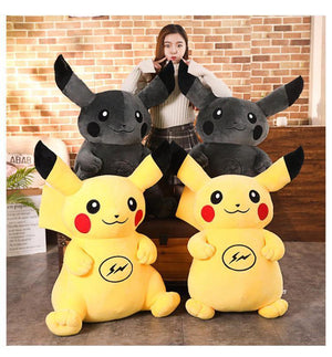 Hiroshi Fujiwara Joint Dark Black Pikachu CHUSIHAI Pikachu Cartoon Plush Toy Doll Doll