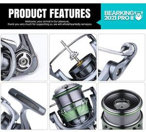 Planet Gates HJ series 7BB Stainless steel bearing 6.2:1 Fishing Reel  Drag System 17lbs Max Power Spinning Wheel Fishing Coil