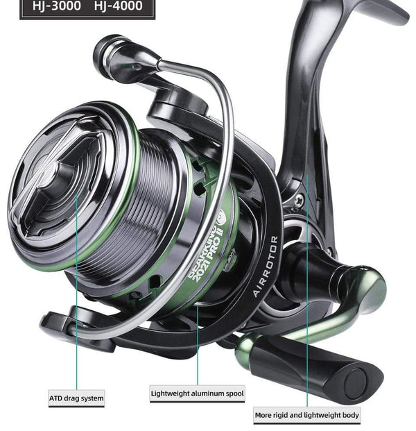 Planet Gates HJ series 7BB Stainless steel bearing 6.2:1 Fishing Reel  Drag System 17lbs Max Power Spinning Wheel Fishing Coil