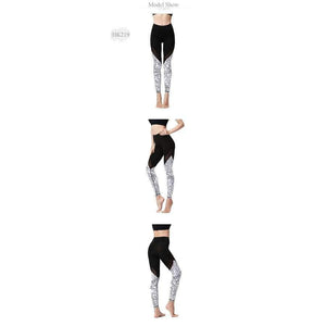 Planet Gates HK219 / L Fitness Women Print Yoga Pants Elastic Waist Soft Mesh Running Workout Quick Dry Breathable Outdoor Sport Leggings