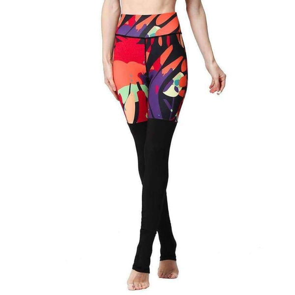 Planet Gates HK219 / L Fitness Women Print Yoga Pants Elastic Waist Soft Mesh Running Workout Quick Dry Breathable Outdoor Sport Leggings