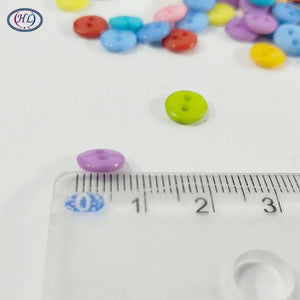 Planet Gates HL 100/300/600PCS Mix Color 7MM Nylon Buttons 2 Holes DIY Scrapbooking Kid's Garment Dolls Sewing Accessories