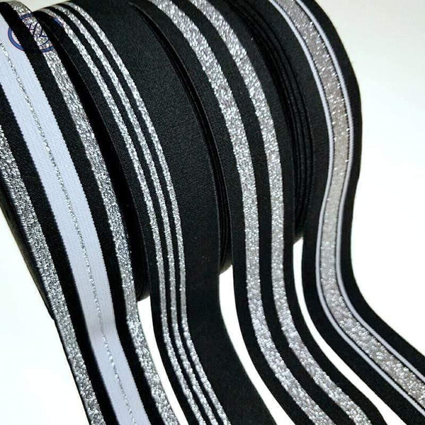 Planet Gates HL 40MM 1 Meter/4 Meters  Hot Stamping Nylon Elastic Bands DIY Webbing Apparel Bags Leggings Sewing Accessories