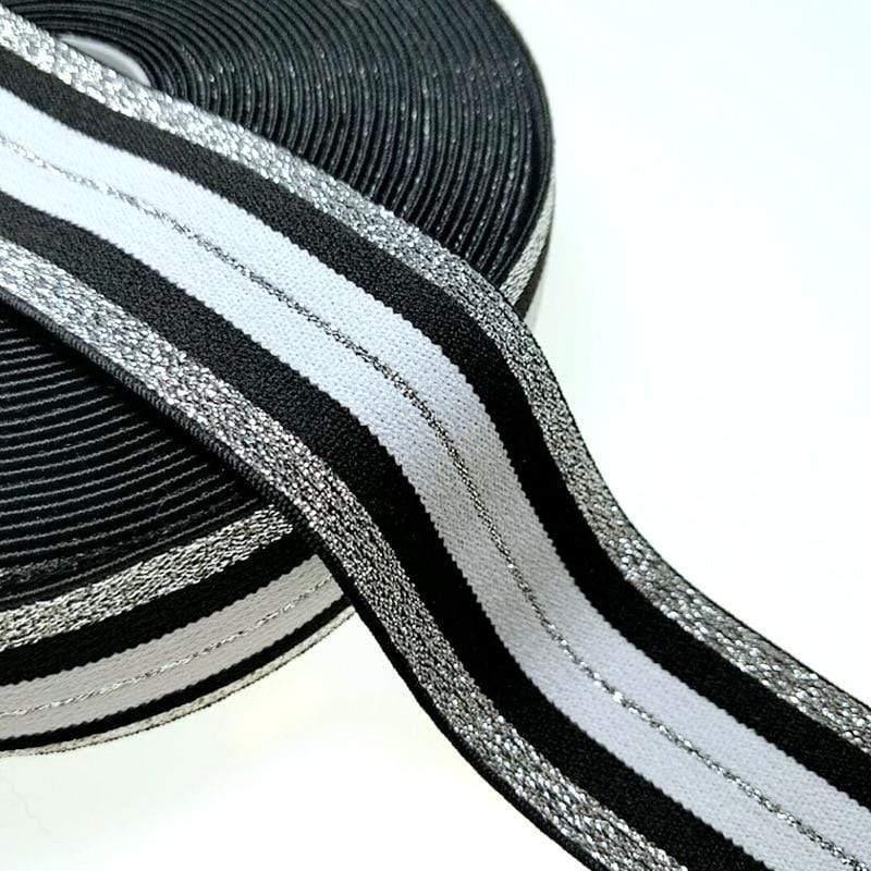Planet Gates HL 40MM 1 Meter/4 Meters  Hot Stamping Nylon Elastic Bands DIY Webbing Apparel Bags Leggings Sewing Accessories