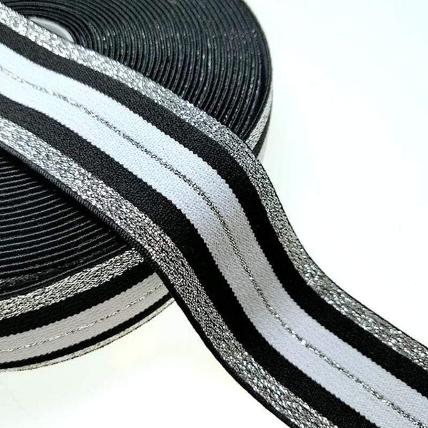 Planet Gates HL 40MM 1 Meter/4 Meters  Hot Stamping Nylon Elastic Bands DIY Webbing Apparel Bags Leggings Sewing Accessories
