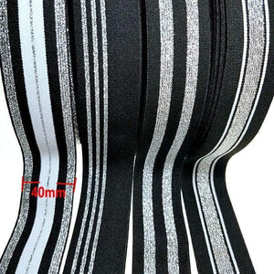 Planet Gates HL 40MM 1 Meter/4 Meters  Hot Stamping Nylon Elastic Bands DIY Webbing Apparel Bags Leggings Sewing Accessories