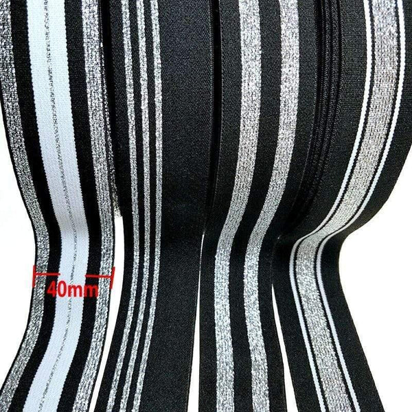 Planet Gates HL 40MM 1 Meter/4 Meters  Hot Stamping Nylon Elastic Bands DIY Webbing Apparel Bags Leggings Sewing Accessories