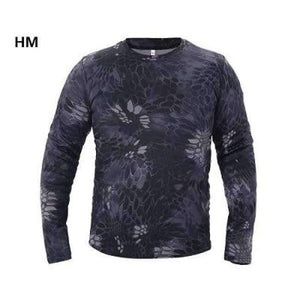 Planet Gates HM / S Hunting T-shirt Quick Dry Breathable Long Sleeve Camouflage Shirt Man Hiking T-shirt Tactical Military Ghillie Clothing Tops