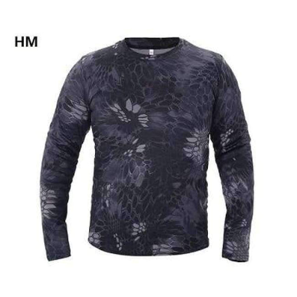 Planet Gates HM / S Hunting T-shirt Quick Dry Breathable Long Sleeve Camouflage Shirt Man Hiking T-shirt Tactical Military Ghillie Clothing Tops
