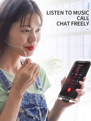 Planet Gates HOCO for Lightning Converter 2 in 1 Convert to 3.5mm Jack Audio Adapter + for Lightning For iPhone 7 8 Plus X XR XS MAX Earphone