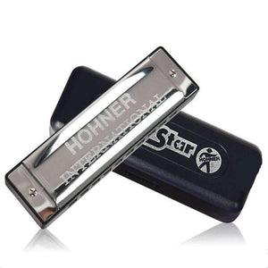 Planet Gates Hohner Harmonica Silver Star 10 Holes Gaita Diatonic key C Blues Jazz band mouth organ Instrumentos musicais harp