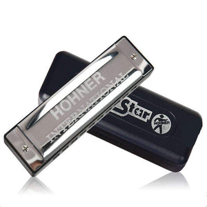 Planet Gates Hohner Harmonica Silver Star 10 Holes Gaita Diatonic key C Blues Jazz band mouth organ Instrumentos musicais harp