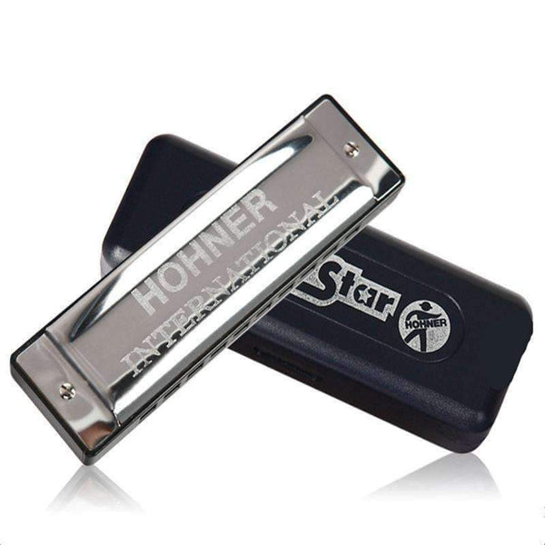 Planet Gates Hohner Harmonica Silver Star 10 Holes Gaita Diatonic key C Blues Jazz band mouth organ Instrumentos musicais harp