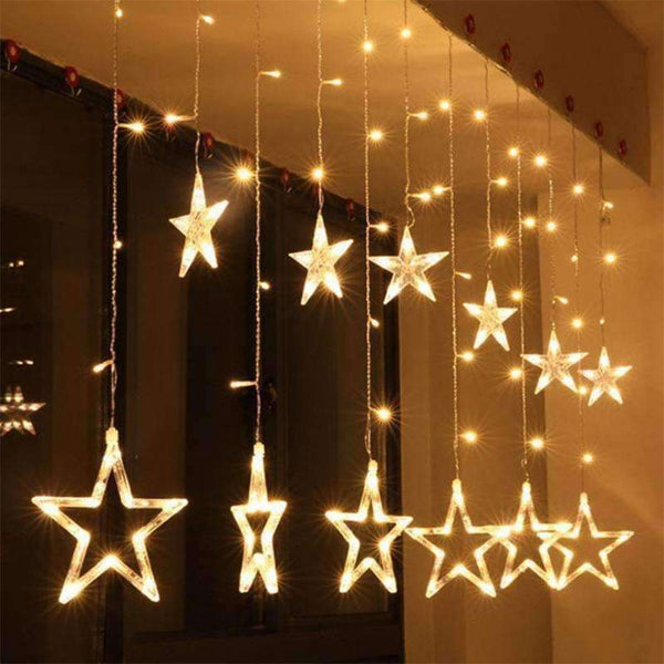 Planet Gates Vánoční osvětlení LED víla hvězda závěs řetězec luminarias girlanda dekorace vánoční svatba pentagram řetězec světlo
