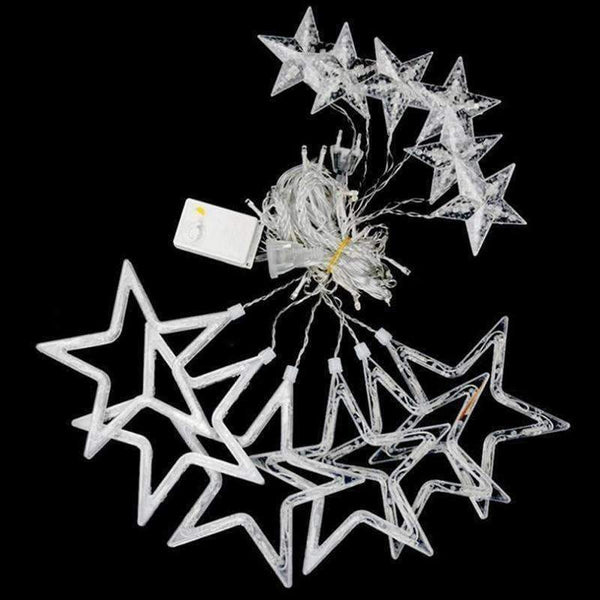 Planet Gates Vánoční osvětlení LED víla hvězda závěs řetězec luminarias girlanda dekorace vánoční svatba pentagram řetězec světlo