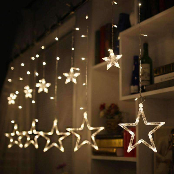 Planet Gates Vánoční osvětlení LED víla hvězda závěs řetězec luminarias girlanda dekorace vánoční svatba pentagram řetězec světlo