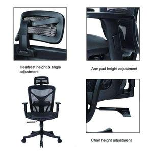 Planet Gates Homdox Offical Chair Adjustable High Mesh Executive Office Computer Desk Ergonomic Chair Lift Swivel Chair N25A