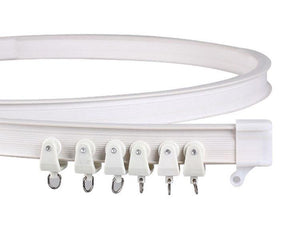 Home decoration nano silent curtain track soft curved rail balcony bay window double track curved track bead curtain track