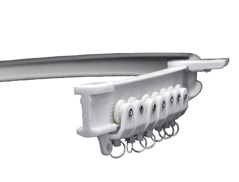 Home decoration nano silent curtain track soft curved rail balcony bay window double track curved track bead curtain track