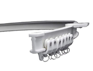 Home decoration nano silent curtain track soft curved rail balcony bay window double track curved track bead curtain track