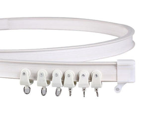 Home decoration nano silent curtain track soft curved rail balcony bay window double track curved track bead curtain track