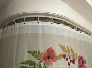 Home decoration nano silent curtain track soft curved rail balcony bay window double track curved track bead curtain track