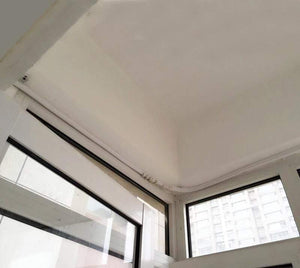 Home decoration nano silent curtain track soft curved rail balcony bay window double track curved track bead curtain track