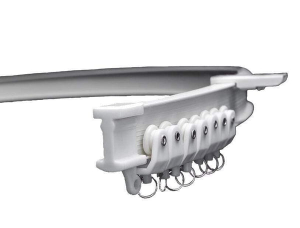 Home decoration nano silent curtain track soft curved rail balcony bay window double track curved track bead curtain track