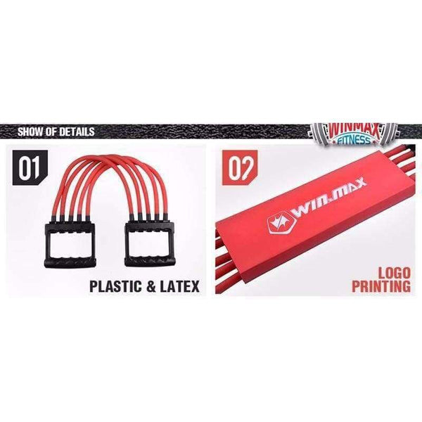 Planet Gates Home Gym Fitness Equipment 5 Removable Latex Tube Multi-function Chest  Expander Hand Gripper Exercise Resistance Bands