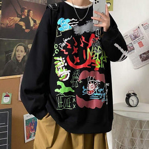 Planet Gates Hoodie Sweatshirt Mens Hip Hop Pullover Hoodies Streetwear Casual Fashion Clothes Colorblock Hoodie Cotton