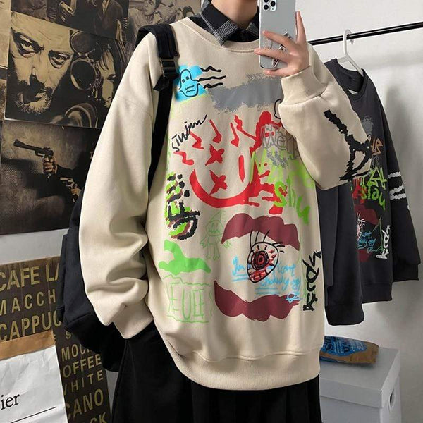 Planet Gates Hoodie Sweatshirt Mens Hip Hop Pullover Hoodies Streetwear Casual Fashion Clothes Colorblock Hoodie Cotton