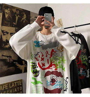 Planet Gates Hoodie Sweatshirt Mens Hip Hop Pullover Hoodies Streetwear Casual Fashion Clothes Colorblock Hoodie Cotton