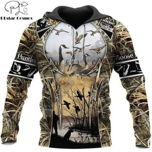 Planet Gates Hoodies / M Goose Hunting 3D All Over Printed Men Hoodie Unisex Deluxe Sweatshirt Zip Pullover Casual Jacket Tracksuit KJ358