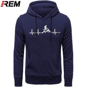 Planet Gates Hoodies Mountain Bike Heartbeat Funny MTB Dirt Bike Plus Custom LONG Sleeve Men's Fashion Family Cotton Hoodies, Sweatshirts