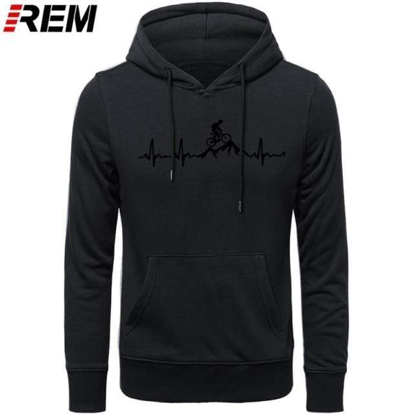 Planet Gates Hoodies Mountain Bike Heartbeat Funny MTB Dirt Bike Plus Custom LONG Sleeve Men's Fashion Family Cotton Hoodies, Sweatshirts