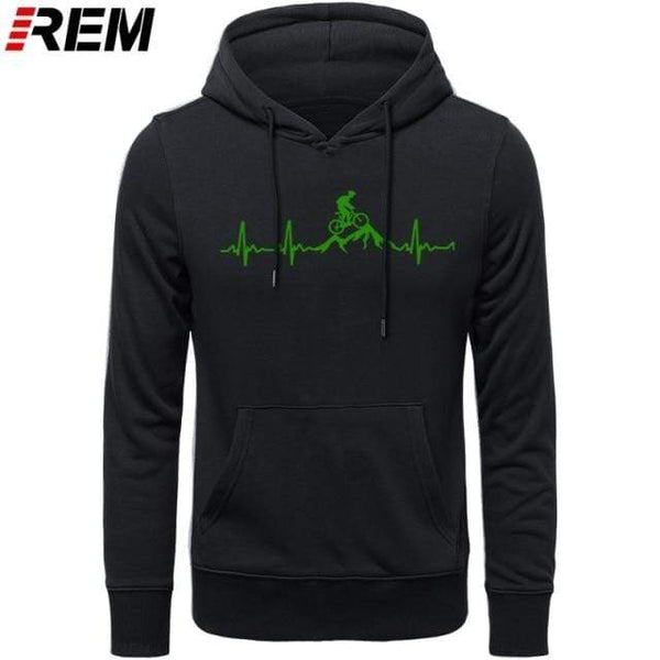 Planet Gates Hoodies Mountain Bike Heartbeat Funny MTB Dirt Bike Plus Custom LONG Sleeve Men's Fashion Family Cotton Hoodies, Sweatshirts