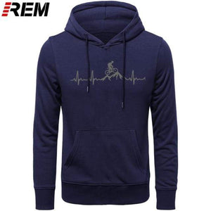 Planet Gates Hoodies Mountain Bike Heartbeat Funny MTB Dirt Bike Plus Custom LONG Sleeve Men's Fashion Family Cotton Hoodies, Sweatshirts